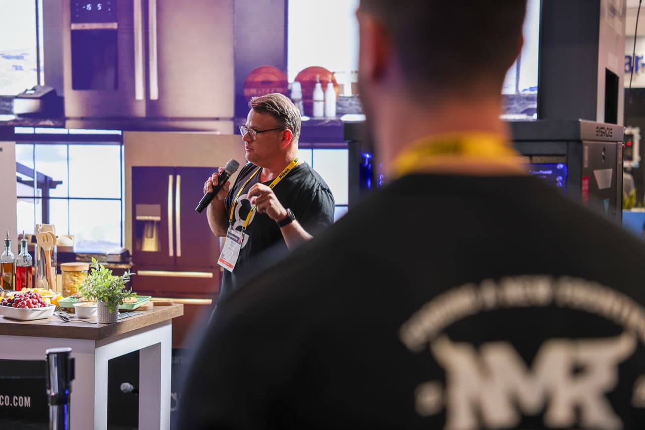 Presentation with LED wall at NAB 2025