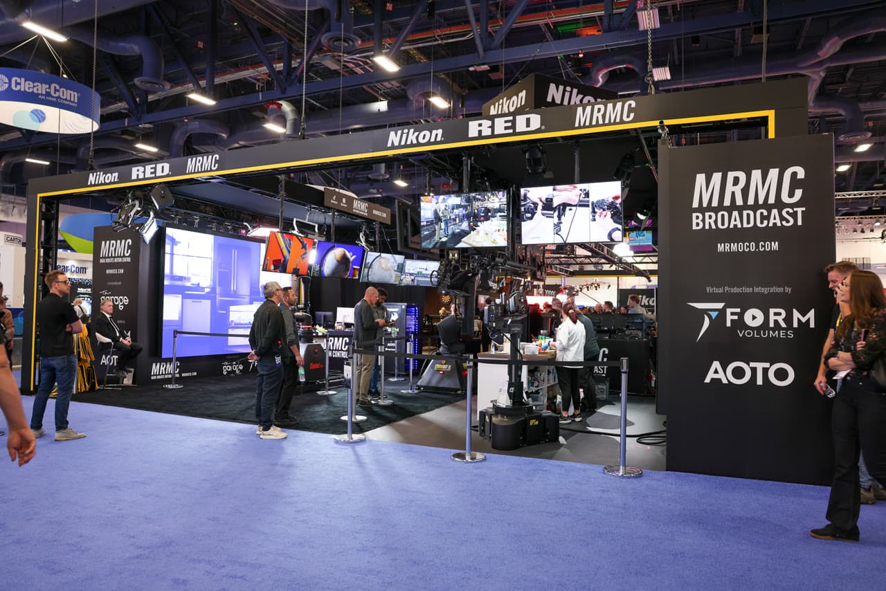 Form Volumes booth at NAB 2025 with Nikon, RED, MRMC, and AOTO